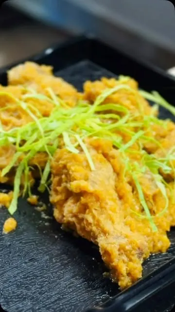 Close-up of crispy fried chicken